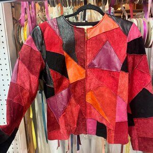 Margaret Godfrey Patchwork Suede & Leather Jacket